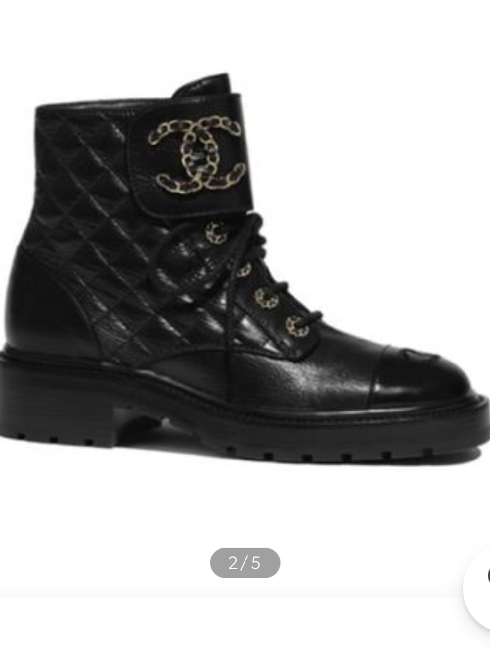 Aldo Black Quilted Lace-Up Ankle Boots with Gold Accent